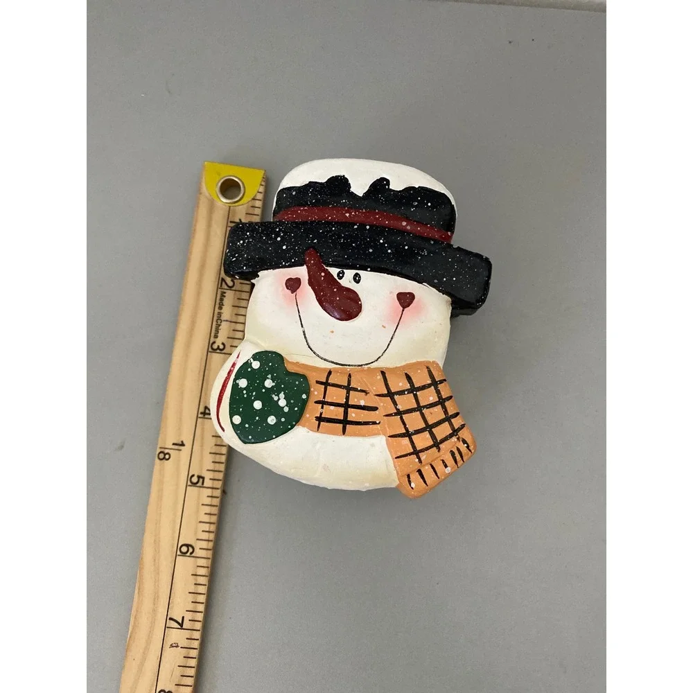 Hand Painted Snowman‎ Trinket Box Christmas Holiday Decor